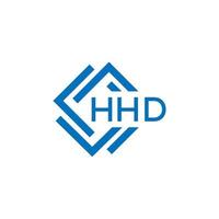 hhd lettre logo conception sur blanc Contexte. hhd Créatif cercle lettre logo concept. hhd lettre conception. vecteur