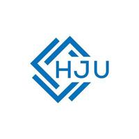 hju lettre design.hju lettre logo conception sur blanc Contexte. hju Créatif cercle lettre logo concept. hju lettre conception. vecteur