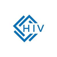 HIV lettre conception.vih lettre logo conception sur blanc Contexte. HIV Créatif cercle lettre logo concept. HIV lettre conception. vecteur