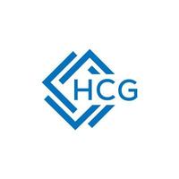 hcg lettre logo conception sur blanc Contexte. hcg Créatif cercle lettre logo concept. hcg lettre conception. vecteur