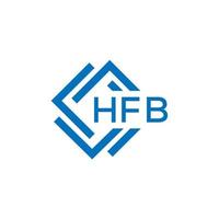 hfb lettre logo conception sur blanc Contexte. hfb Créatif cercle lettre logo concept. hfb lettre conception. vecteur