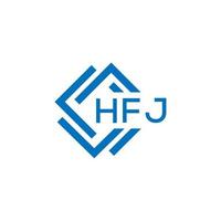 hfj lettre logo conception sur blanc Contexte. hfj Créatif cercle lettre logo concept. hfj lettre conception. vecteur