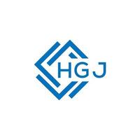 hgj lettre design.hgj lettre logo conception sur blanc Contexte. hgj Créatif cercle lettre logo concept. hgj lettre conception. vecteur