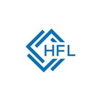 hfl lettre logo conception sur blanc Contexte. hfl Créatif cercle lettre logo concept. hfl lettre conception. vecteur