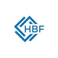 hbf lettre logo conception sur blanc Contexte. hbf Créatif cercle lettre logo concept. hbf lettre conception. vecteur