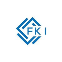 fki lettre logo conception sur blanc Contexte. fki Créatif cercle lettre logo concept. fki lettre conception. vecteur