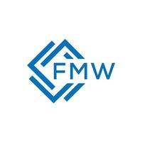 FMW lettre logo conception sur blanc Contexte. FMW Créatif cercle lettre logo concept. FMW lettre conception. vecteur