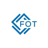 fot lettre logo conception sur blanc Contexte. fot Créatif cercle lettre logo concept. fot lettre conception. vecteur