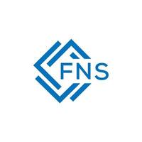 fns lettre logo conception sur blanc Contexte. fns Créatif cercle lettre logo concept. fns lettre conception. vecteur