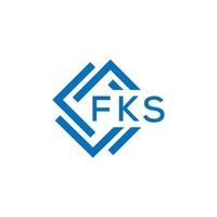 fks lettre logo conception sur blanc Contexte. fks Créatif cercle lettre logo concept. fks lettre conception. vecteur