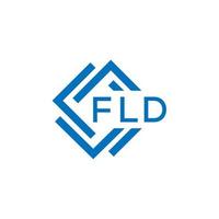 fld lettre logo conception sur blanc Contexte. fld Créatif cercle lettre logo concept. fld lettre conception. vecteur