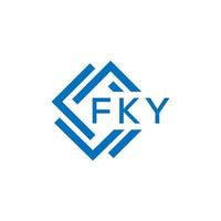 fky lettre logo conception sur blanc Contexte. fky Créatif cercle lettre logo concept. fky lettre conception. vecteur