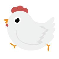 mignonne poulet animal vecteur dessin animé