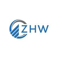 zhw plat comptabilité logo conception sur blanc Contexte. zhw Créatif initiales croissance graphique lettre logo concept. zhw affaires la finance logo conception. vecteur