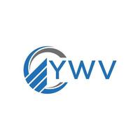 ywv plat comptabilité logo conception sur blanc Contexte. ywv Créatif initiales croissance graphique lettre logo concept. ywv affaires la finance logo conception. vecteur