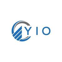 yio plat comptabilité logo conception sur blanc Contexte. yio Créatif initiales croissance graphique lettre logo concept. yio affaires la finance logo conception. vecteur