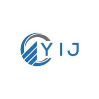 yij plat comptabilité logo conception sur blanc Contexte. yij Créatif initiales croissance graphique lettre logo concept. yij affaires la finance logo conception. vecteur