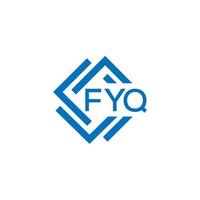 fyq lettre logo conception sur blanc Contexte. fyq Créatif cercle lettre logo concept. fyq lettre conception. vecteur