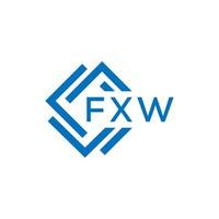 fxw lettre logo conception sur blanc Contexte. fxw Créatif cercle lettre logo concept. fxw lettre conception. vecteur