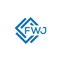 fwj lettre logo conception sur blanc Contexte. fwj Créatif cercle lettre logo concept. fwj lettre conception. vecteur