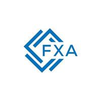 fxa lettre logo conception sur blanc Contexte. fxa Créatif cercle lettre logo concept. fxa lettre conception. vecteur