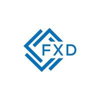 fxd lettre logo conception sur blanc Contexte. fxd Créatif cercle lettre logo concept. fxd lettre conception. vecteur