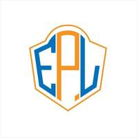 epl abstrait monogramme bouclier logo conception sur blanc Contexte. epl Créatif initiales lettre logo. vecteur