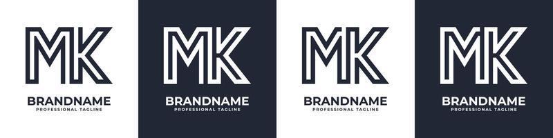 Facile mk monogramme logo, adapté pour tout affaires avec mk ou km initial. vecteur