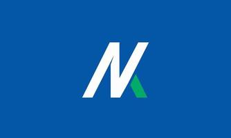 alphabet lettres initiales monogramme logo nk, kn, n et k vecteur