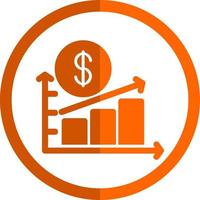conception d'icône de vecteur d'économie en hausse