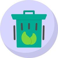 éco poubelle poubelle vecteur icône conception