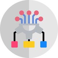 conception d'icônes vectorielles de solutions automatisées vecteur