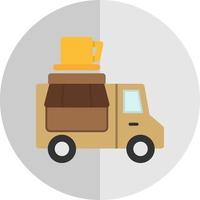 conception d'icône de vecteur de camion de café