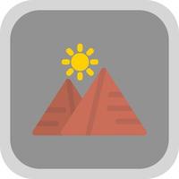 conception d'icône vectorielle de pyramides du désert vecteur
