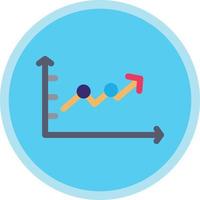 tendance à la hausse dans la conception d'icônes vectorielles graphique vecteur