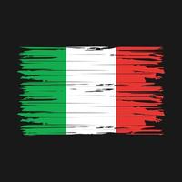 coups de pinceau du drapeau italien vecteur