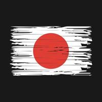 coups de pinceau du drapeau du japon vecteur