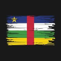 coups de pinceau du drapeau de l'afrique centrale vecteur
