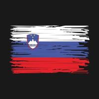 coups de pinceau du drapeau de la slovénie vecteur