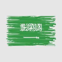 coups de pinceau du drapeau de l'arabie saoudite vecteur