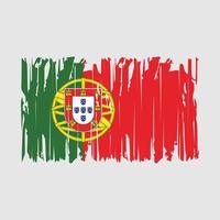 drapeau portugal brosse illustration vectorielle vecteur