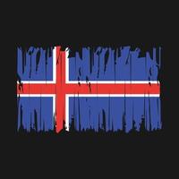 drapeau de l'islande brosse illustration vectorielle vecteur
