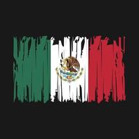 drapeau mexique brosse illustration vectorielle vecteur