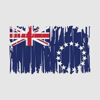 drapeau des îles Cook brosse illustration vectorielle vecteur