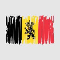 drapeau belgique brosse illustration vectorielle vecteur