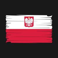 vecteur de drapeau de la pologne