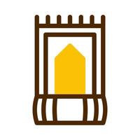 couverture icône bichromie marron Jaune style Ramadan illustration vecteur élément et symbole parfait.