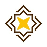 décoration icône bichromie marron Jaune style Ramadan illustration vecteur élément et symbole parfait.