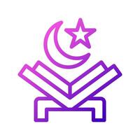 coran icône violet rose style Ramadan illustration vecteur élément et symbole parfait.