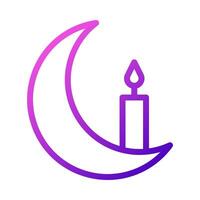 bougie icône violet rose style Ramadan illustration vecteur élément et symbole parfait.